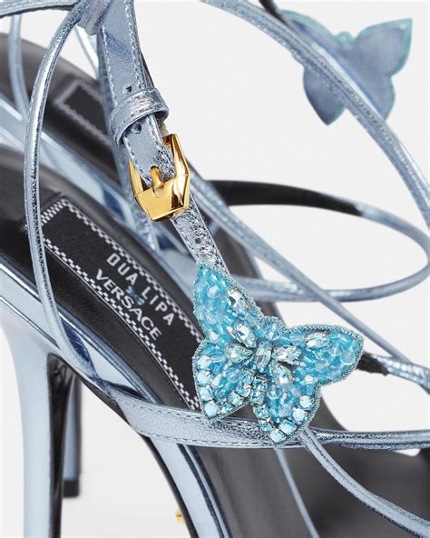 versace crystal butterfly heels|Versace platform sandals.